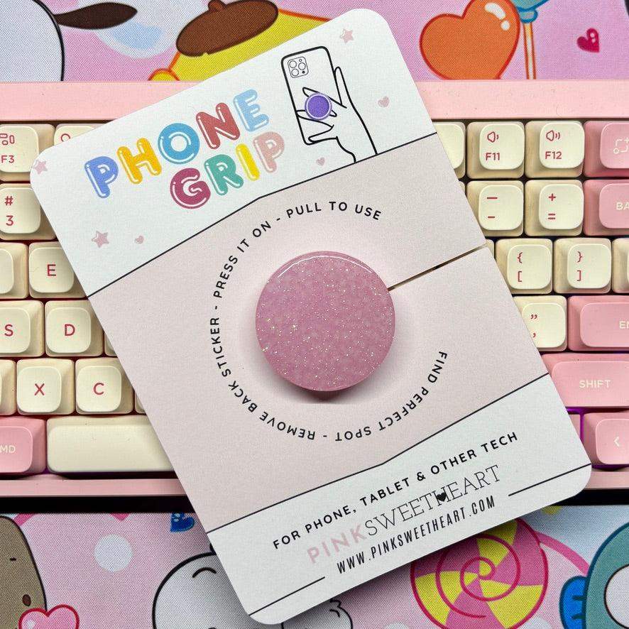 Sparkling Glitter Phone Grip - Pink Berry