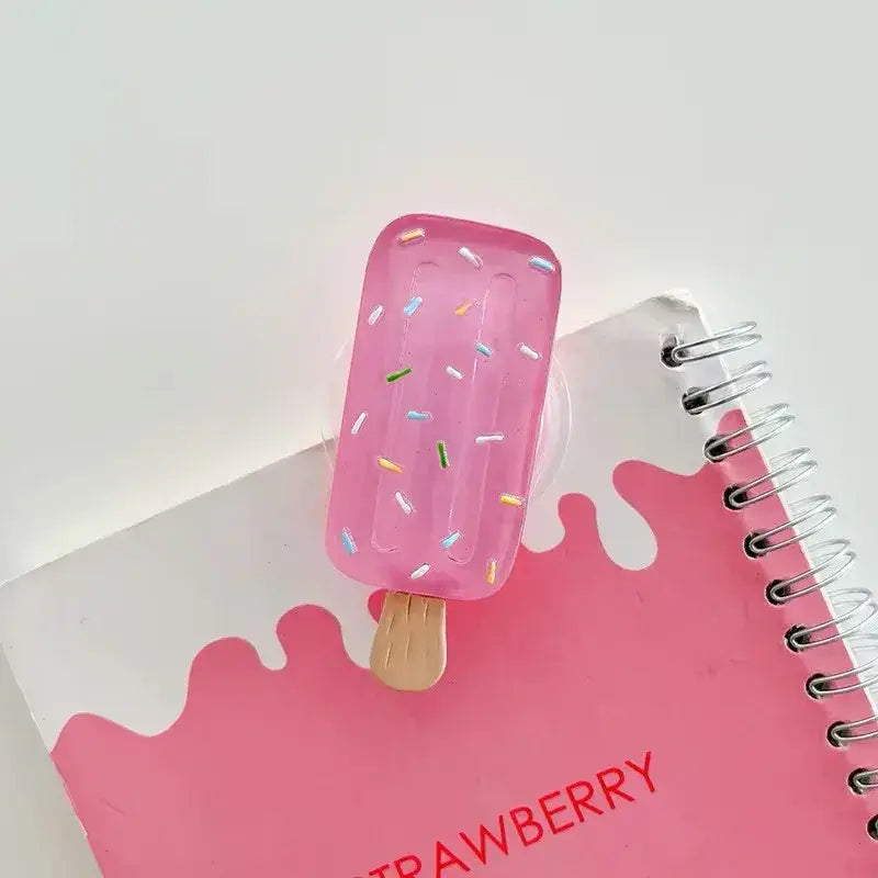 Sprinkle Popsicle Phone Grip - Pink Berry