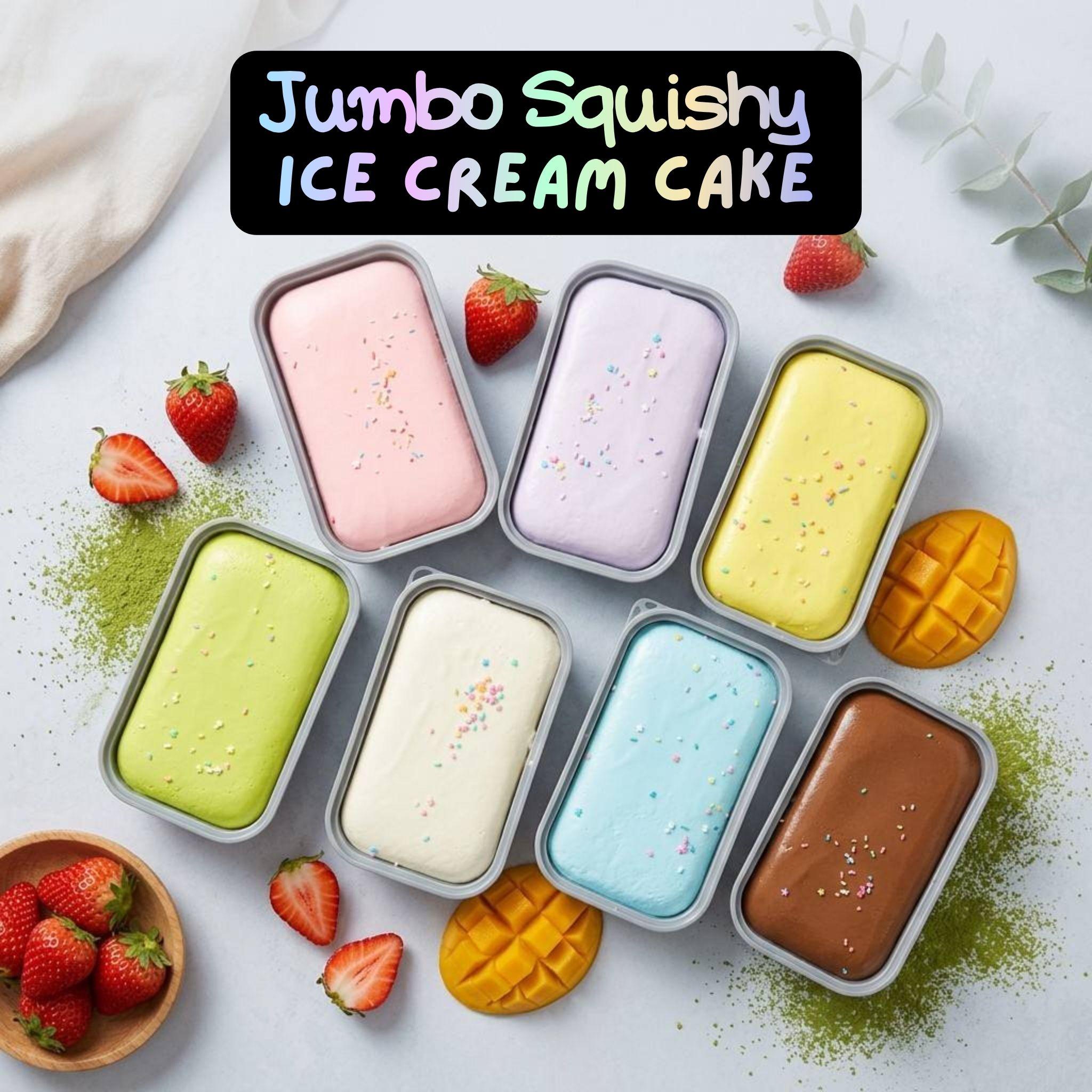 Sticky Sweet Jumbo Ice Cream Cake Squishy