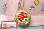 Strawberry Thumbprint Cookie Clicker Fidget Keychain - Silent Peach