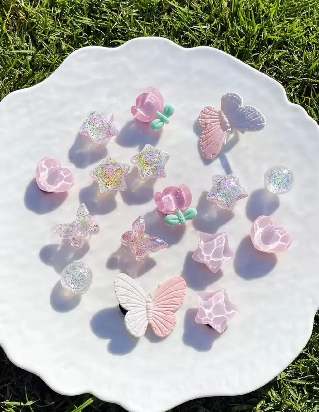 Sweet Sparkle Pink Clog Charms Set