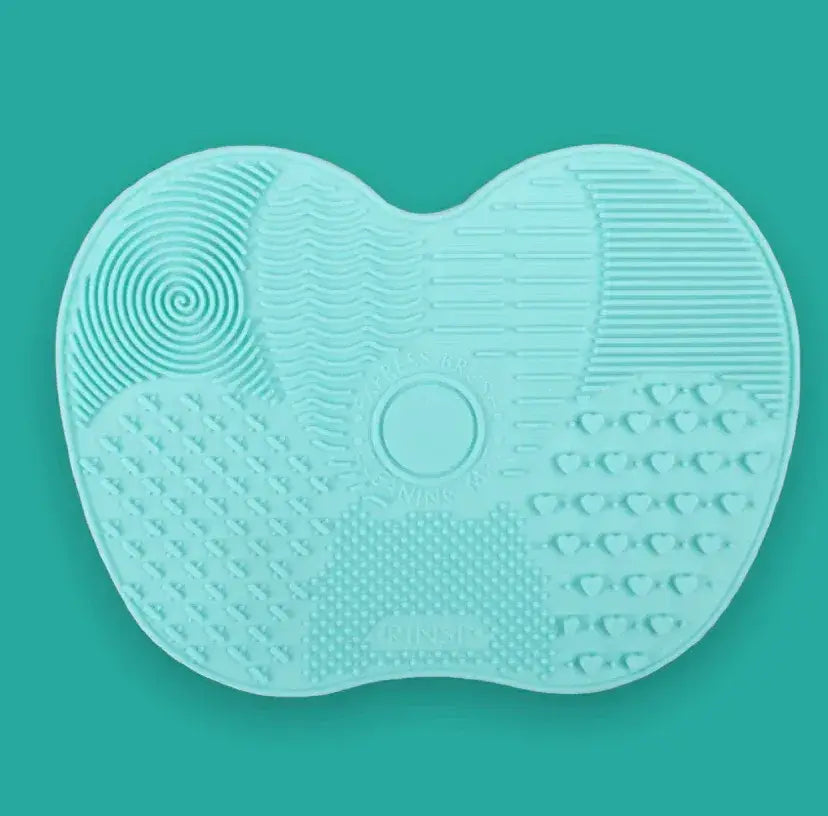 Textured Mini Cosmetic Brush Cleaning Mat 1pc - Blue