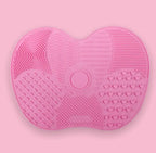Textured Mini Cosmetic Brush Cleaning Mat 1pc - Pink