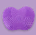 Textured Mini Cosmetic Brush Cleaning Mat 1pc - Purple