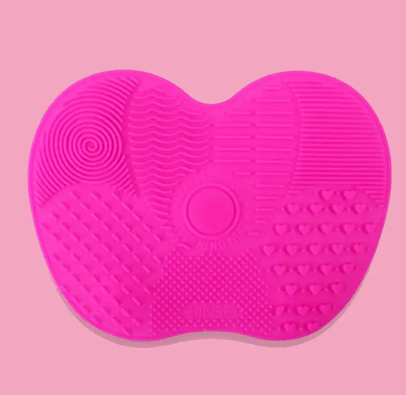 Textured Mini Cosmetic Brush Cleaning Mat 1pc - Rose