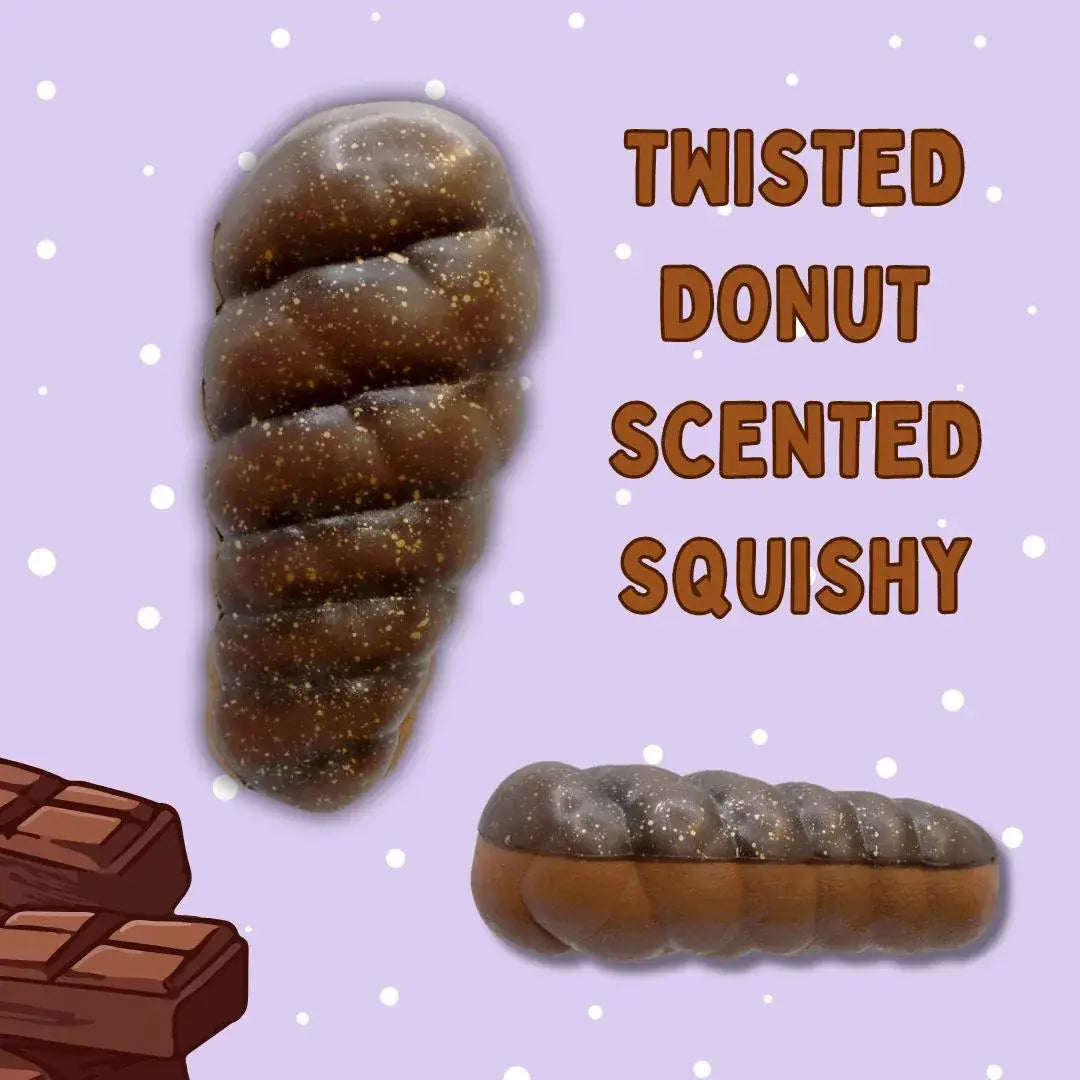 Twisted Donut Scented Squishy - Chocolate (chocolate scent)