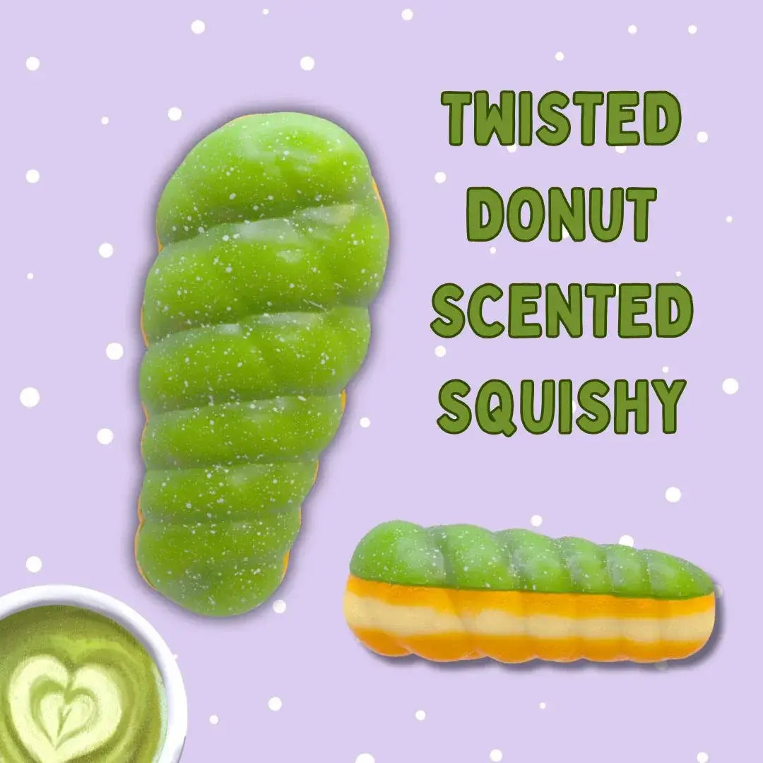 Twisted Donut Scented Squishy - Matcha (sweet bread scent)