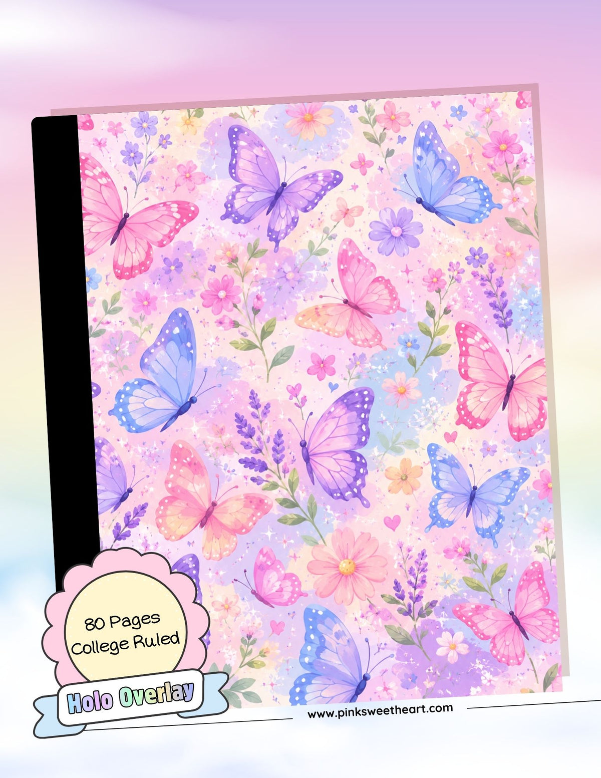 Wrapped Composition Notebook - Butterfly Haven