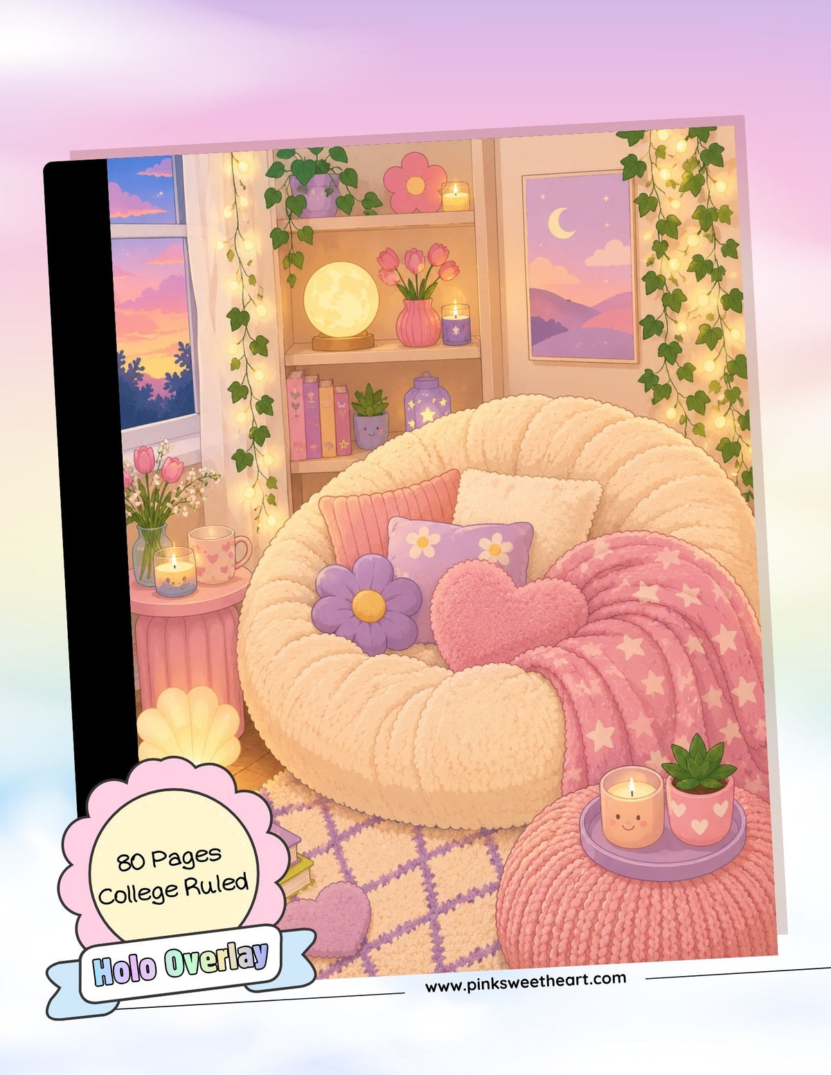 Wrapped Composition Notebook - Cozy Corner