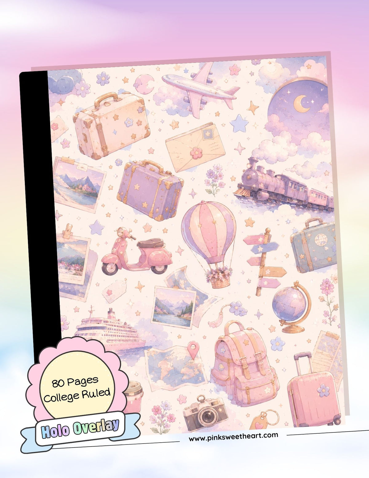 Wrapped Composition Notebook - Dainty Traveler