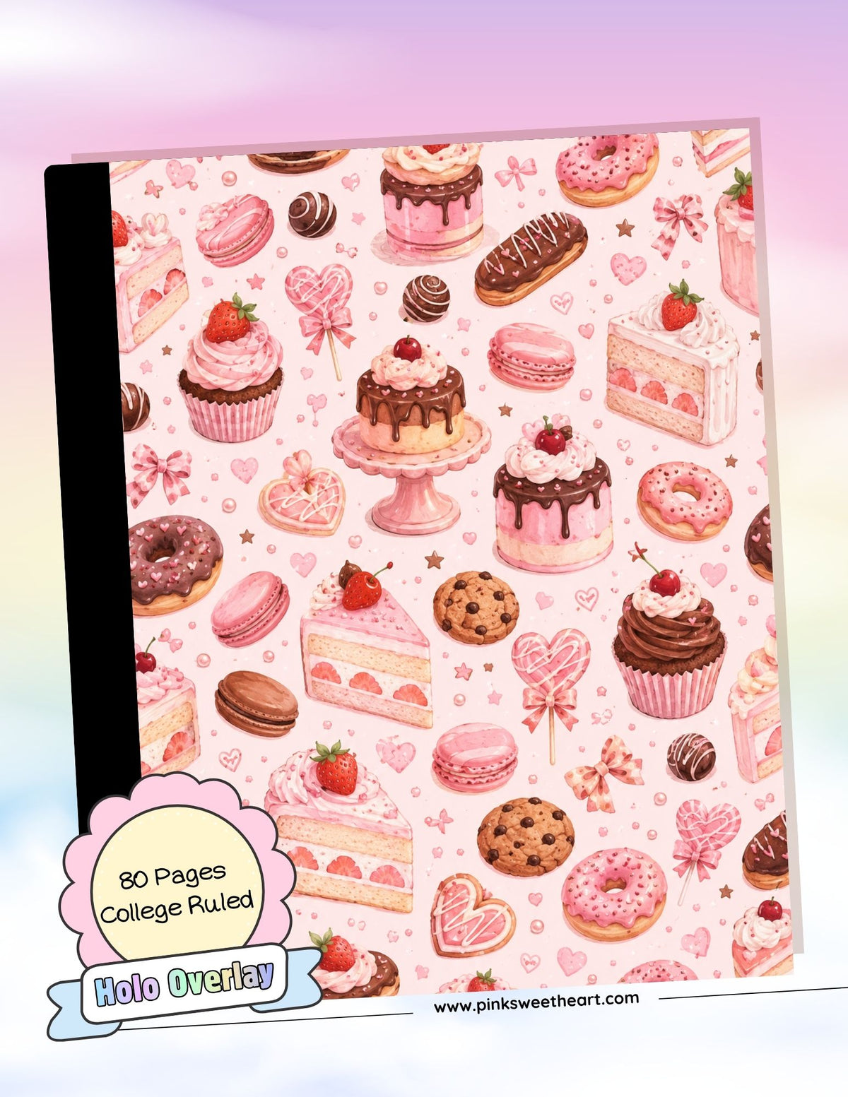 Wrapped Composition Notebook - Dessert Shop