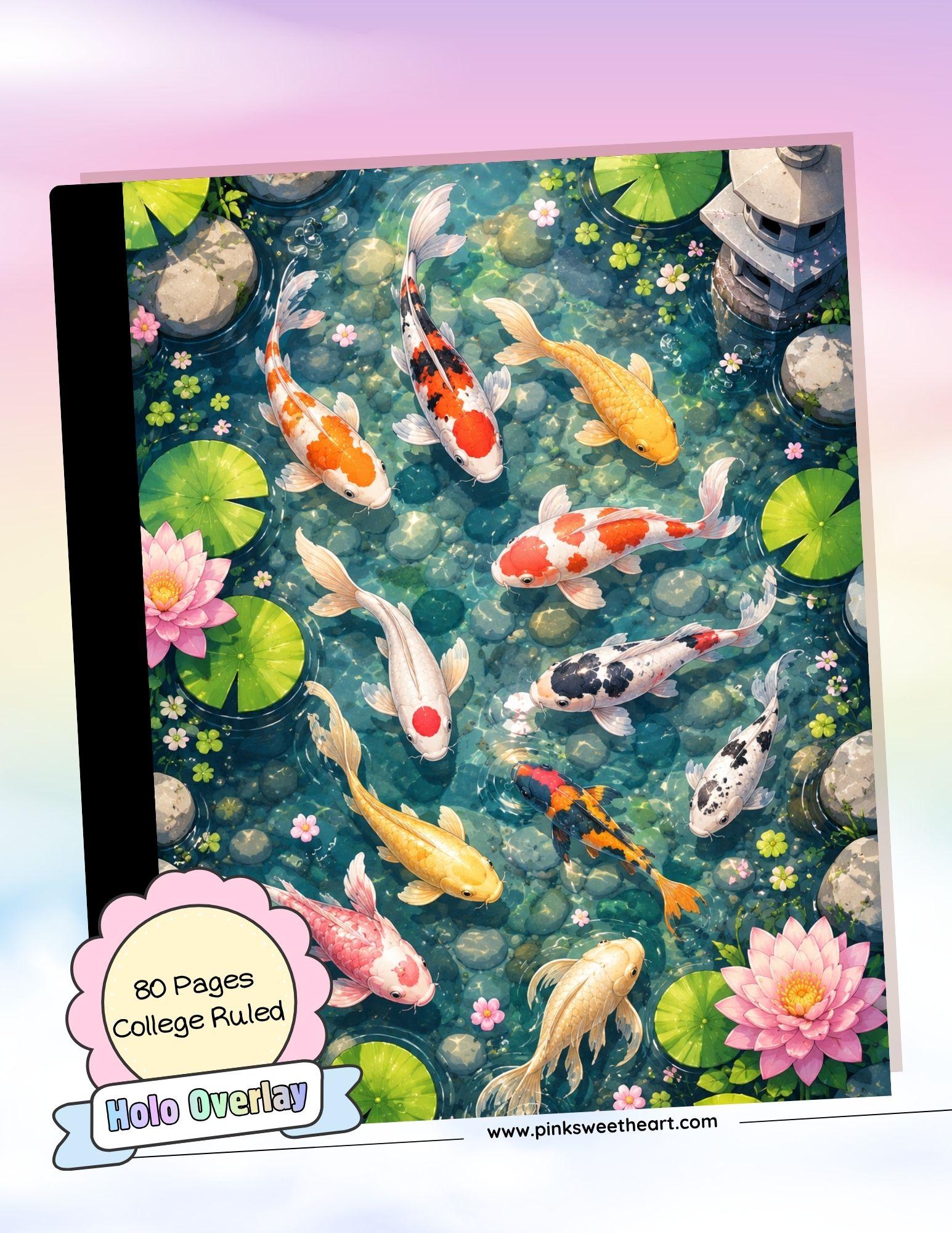Wrapped Composition Notebook - Koi Pond