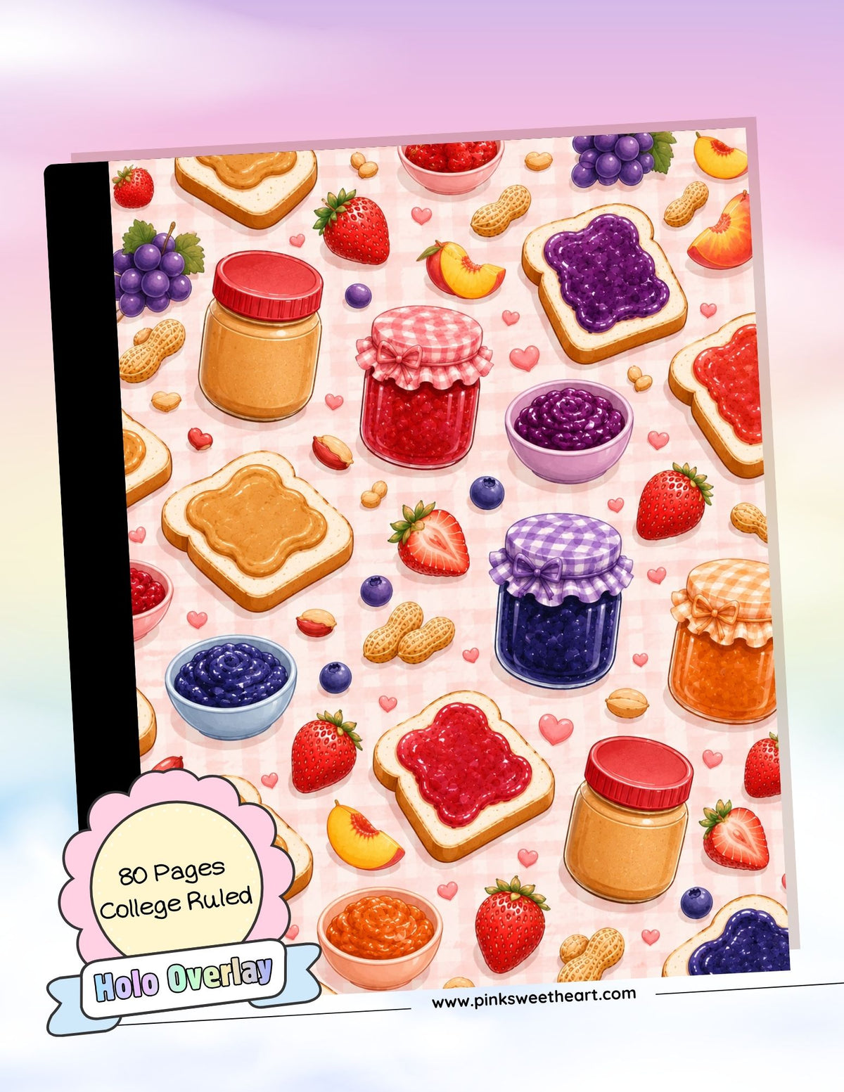 Wrapped Composition Notebook - Peanut Butter and Jelly