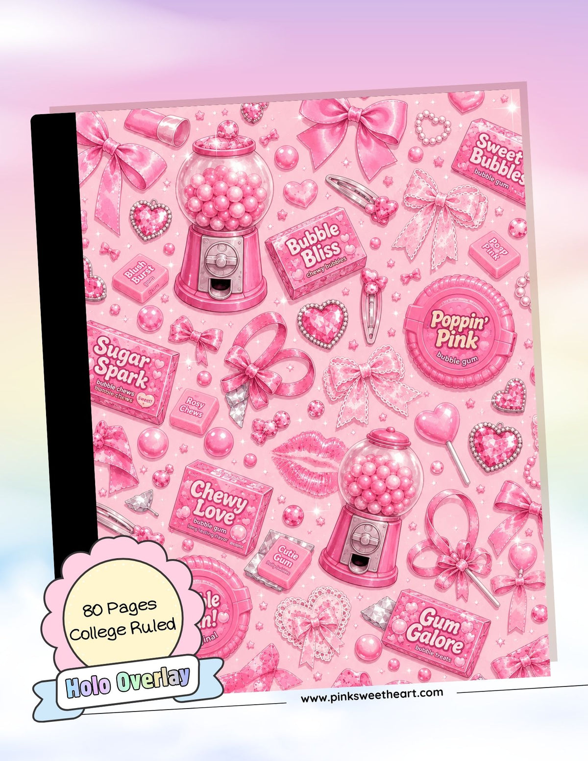 Wrapped Composition Notebook - Pink Bubblegum