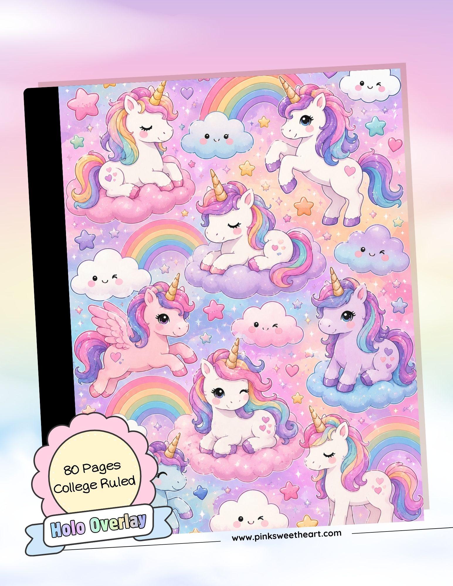 Wrapped Composition Notebook - Rainbow Unicorn