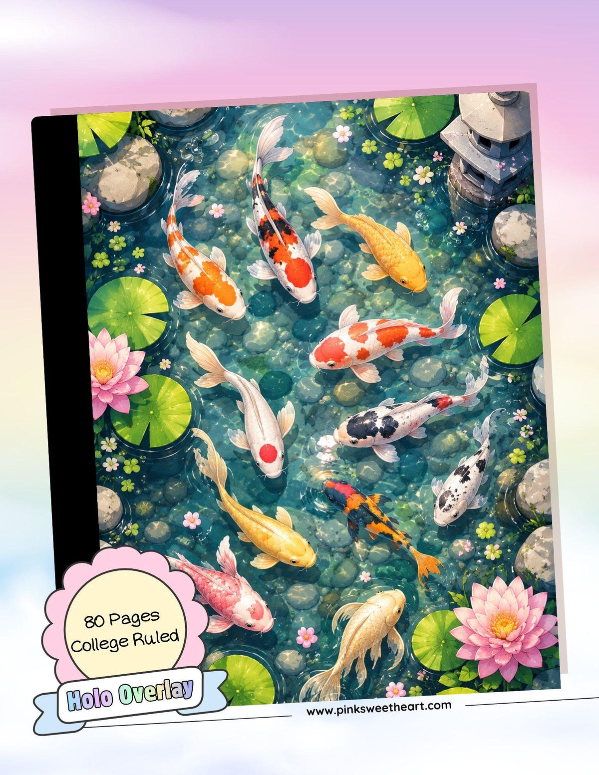Wrapped Composition Notebook - Series 3 - Koi Pond