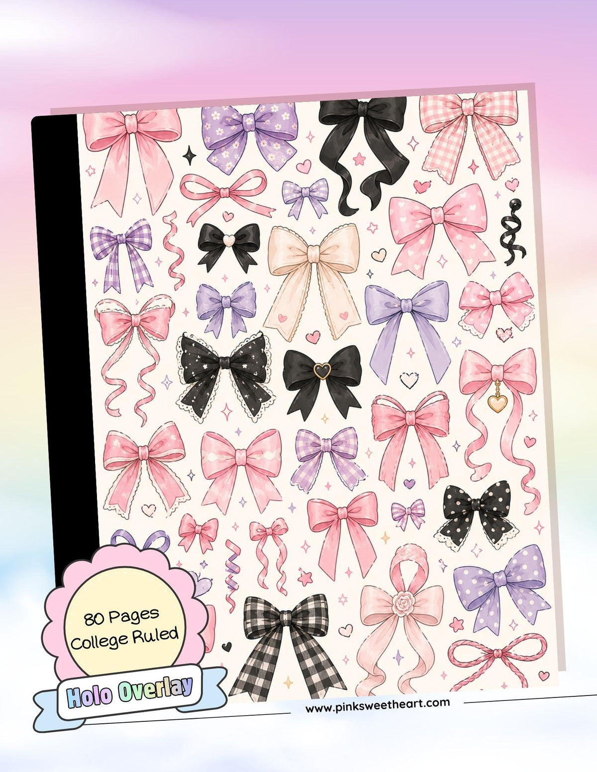 Wrapped Composition Notebook - Series 3 - Precious Bows