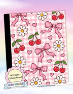 Wrapped Composition Notebook - Series 4 - Cherry Gingham