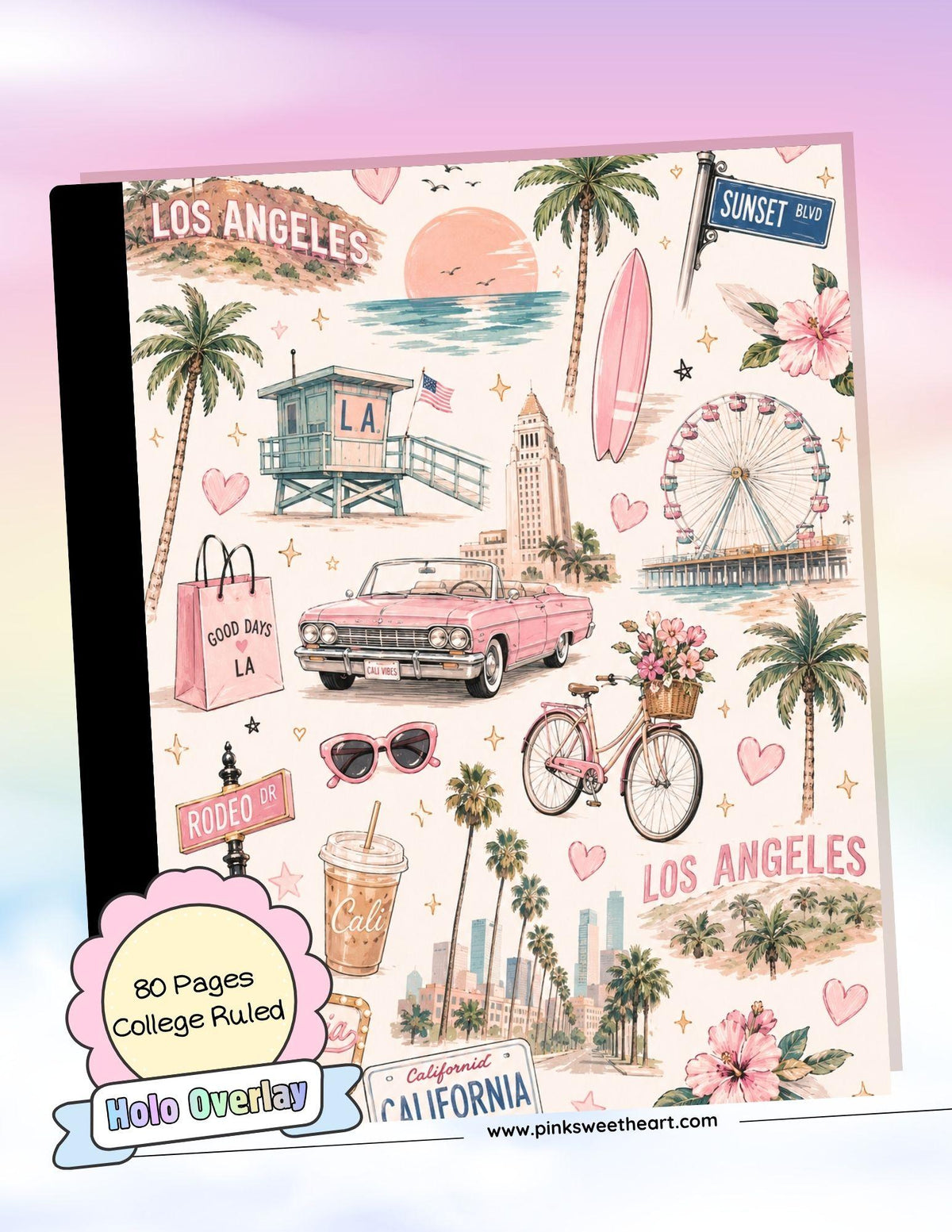 Wrapped Composition Notebook - Series 4 - Los Angeles