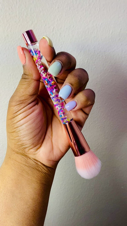 makeup brushes video with sprinkles from pink sweetheart