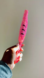Pink Rhinestone Gem Handheld Hello Kawaii Kitty Mirror