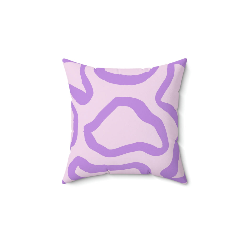 Abstract Lavender Shapes Square Pillow Home Decor Pink Sweetheart