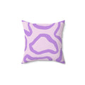 Abstract Lavender Shapes Square Pillow - Pink Sweetheart