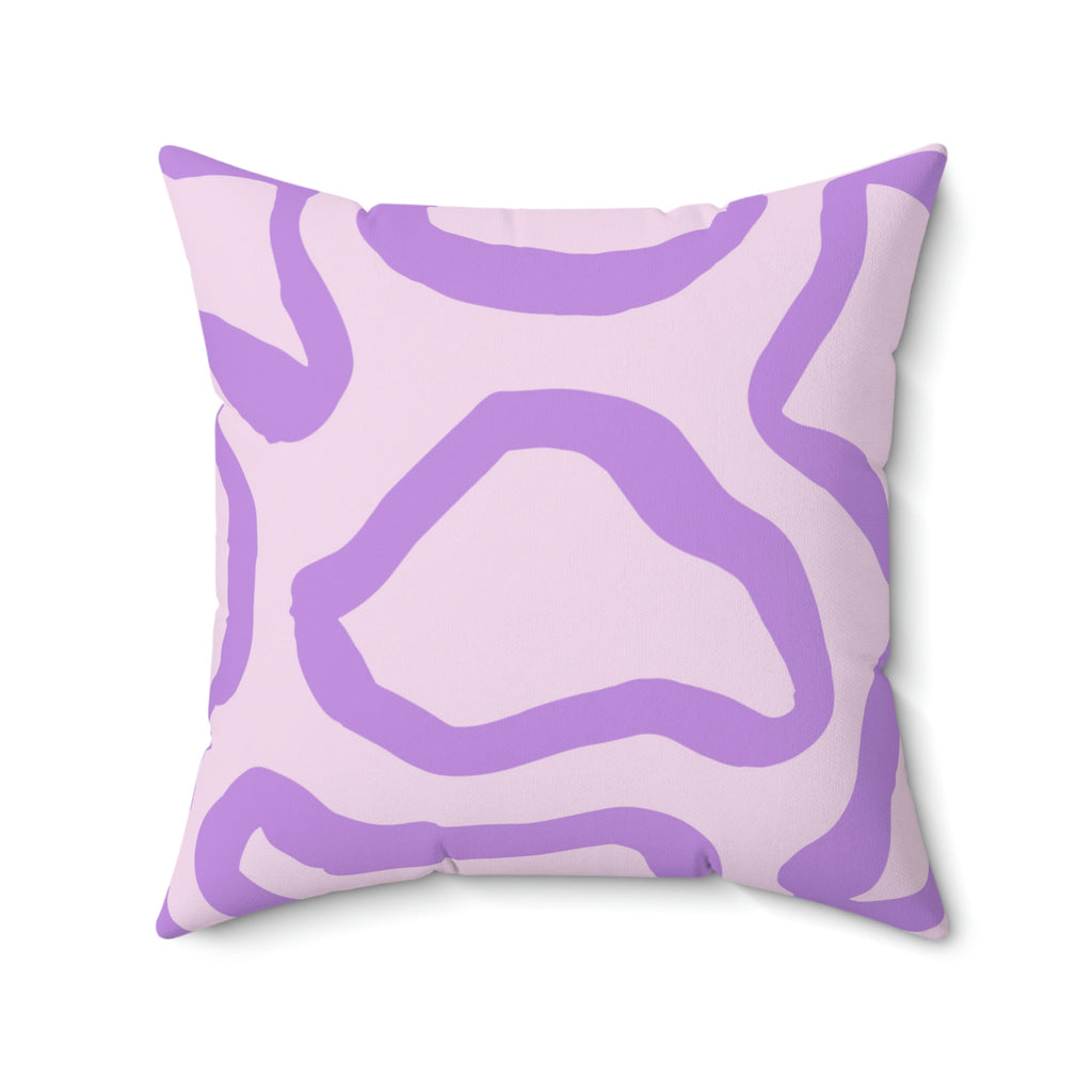 Abstract Lavender Shapes Square Pillow Home Decor Pink Sweetheart
