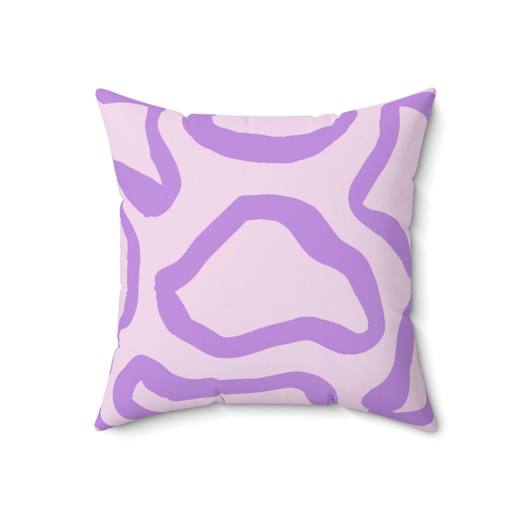 Abstract Lavender Shapes Square Pillow Home Decor Pink Sweetheart