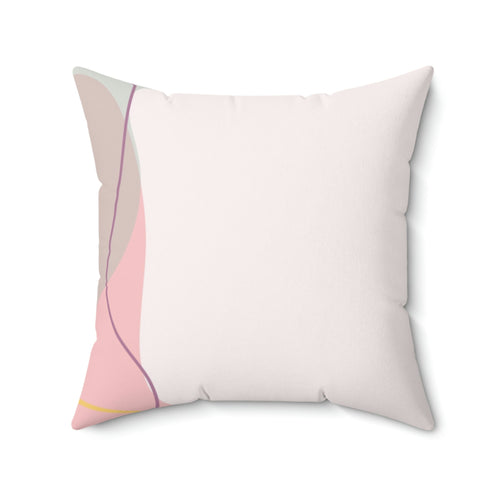 Abstract Square Pillow Home Decor Pink Sweetheart