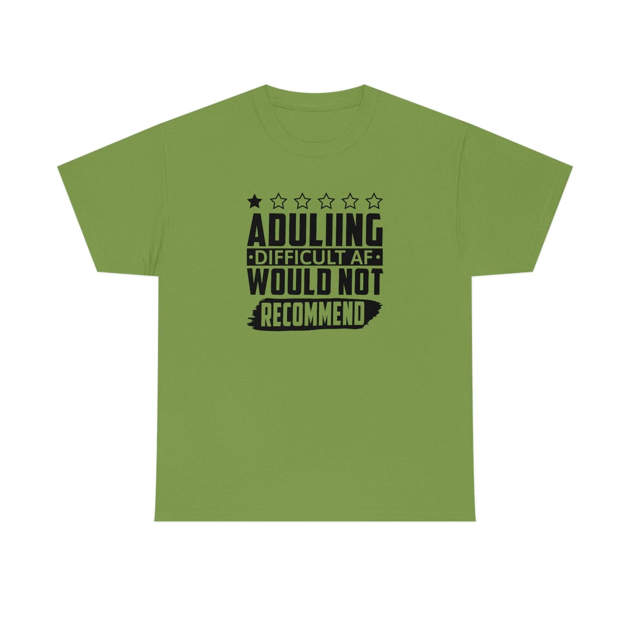 Adulting is Hard Do Not Recommend Cotton Tee T-Shirt Pink Sweetheart