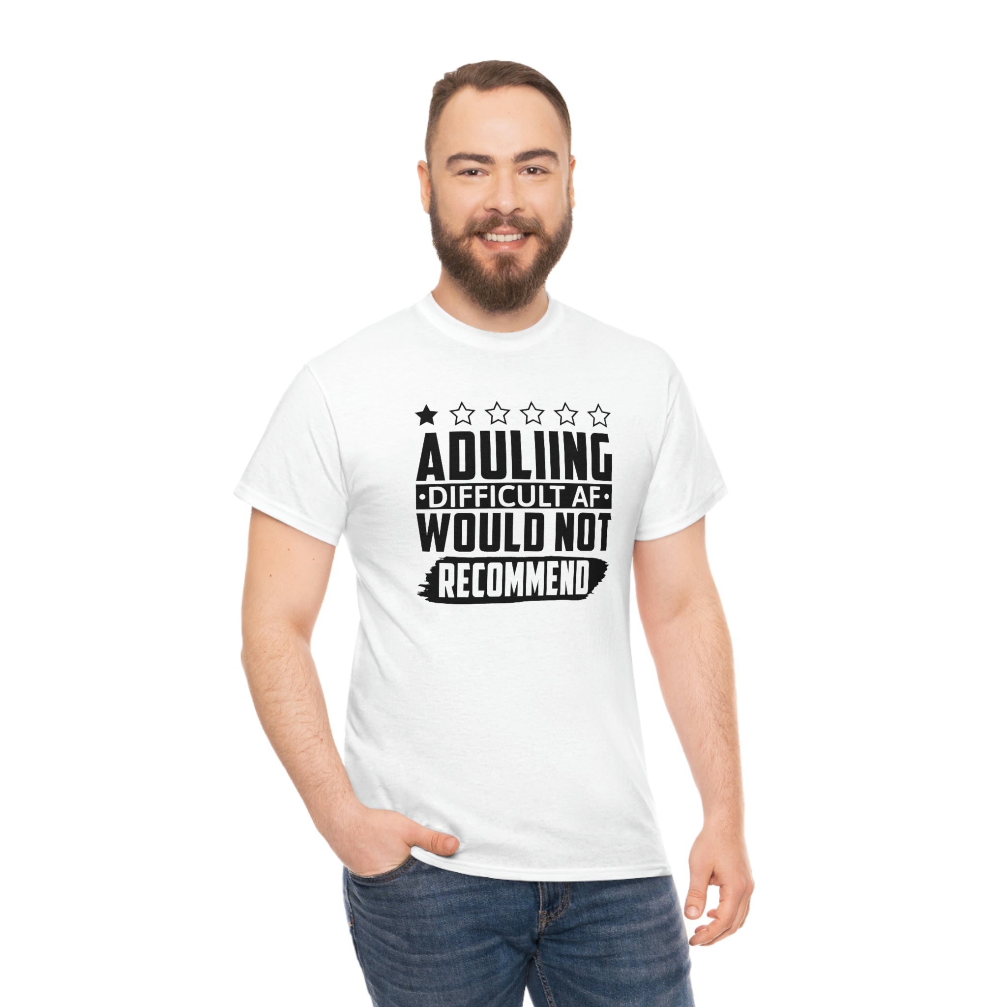 Adulting is Hard Do Not Recommend Cotton Tee T-Shirt Pink Sweetheart