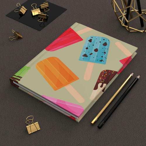 Assorted Popsicles Hardcover Matte Journal - Pink Sweetheart