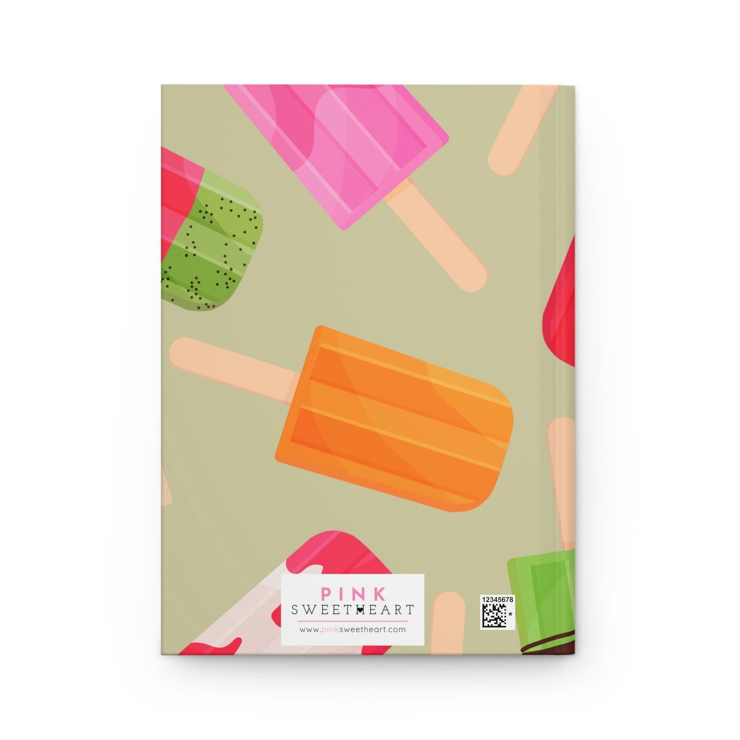 Assorted Popsicles Hardcover Matte Journal Paper products Pink Sweetheart
