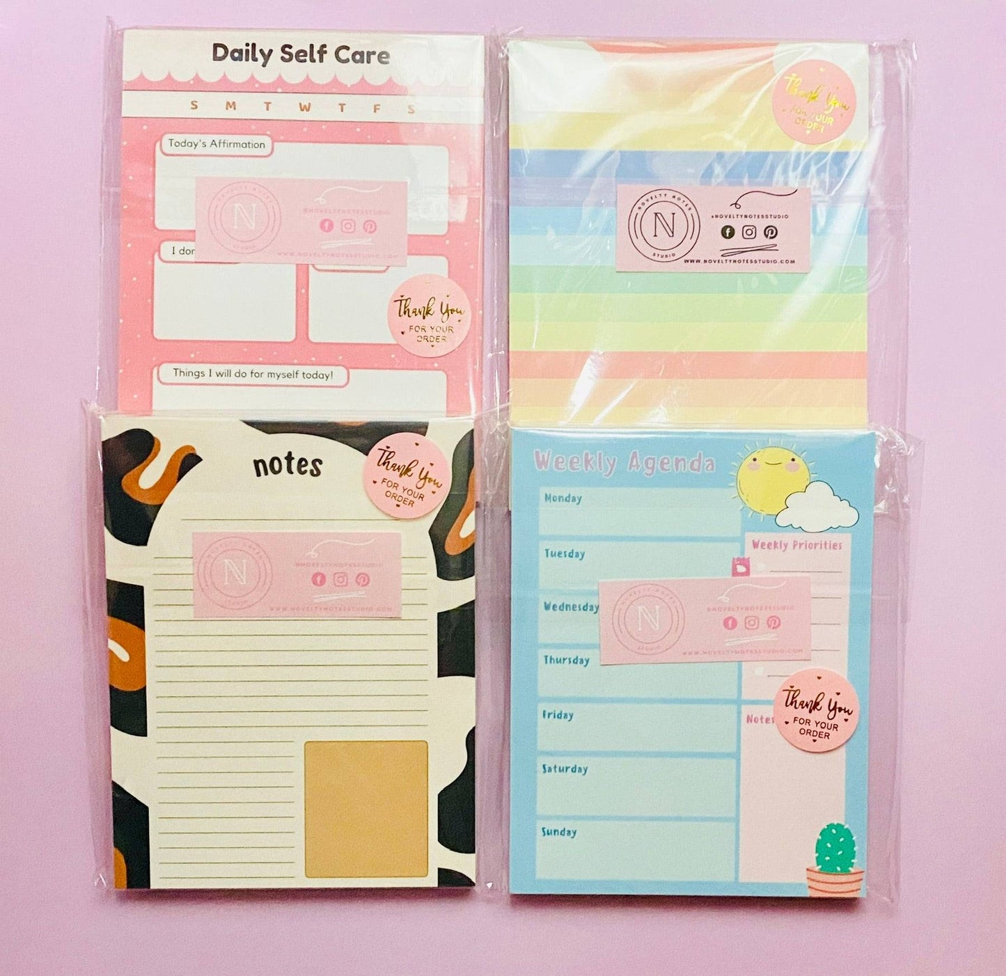 Assorted Stationery Notepads Box Notebooks & Notepads Pink Sweetheart