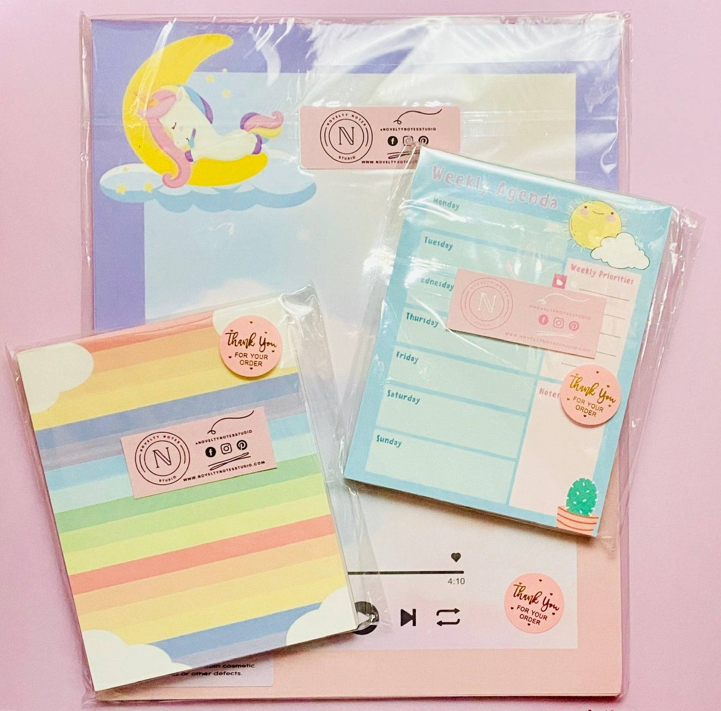 Assorted Stationery Notepads Box Notebooks & Notepads Pink Sweetheart