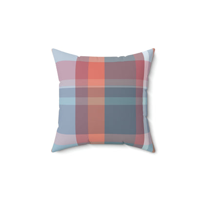 Autumn Plaid Square Pillow Home Decor Pink Sweetheart