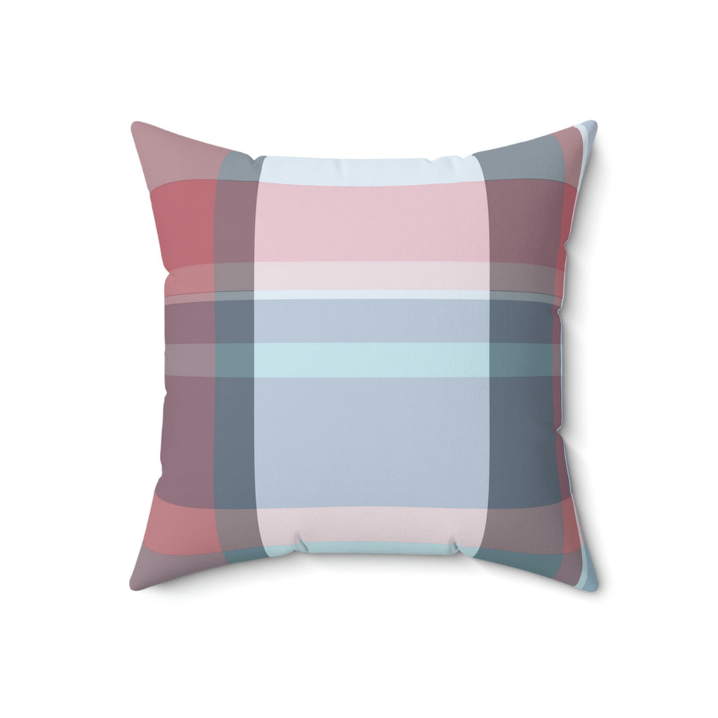 Autumn Plaid Square Pillow Home Decor Pink Sweetheart