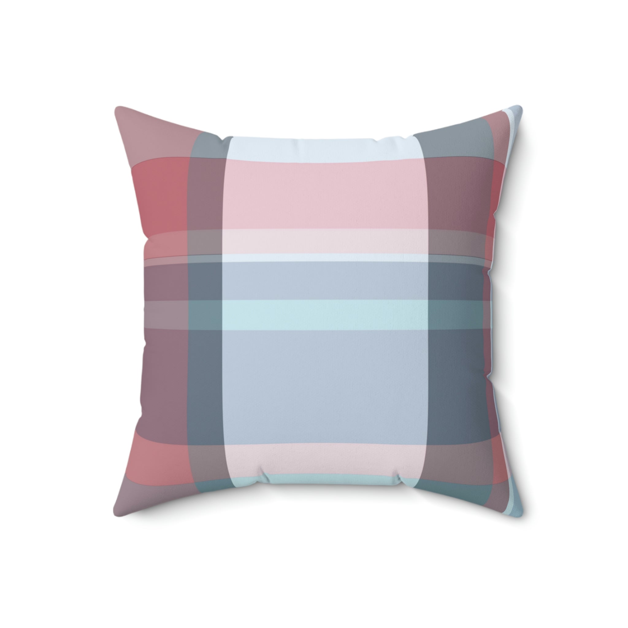 Autumn Plaid Square Pillow Home Decor Pink Sweetheart
