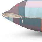 Autumn Plaid Square Pillow Home Decor Pink Sweetheart