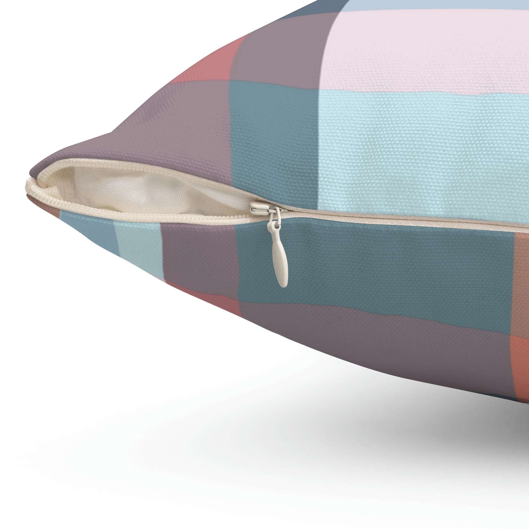 Autumn Plaid Square Pillow Home Decor Pink Sweetheart