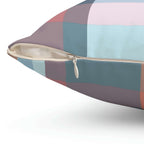Autumn Plaid Square Pillow Home Decor Pink Sweetheart