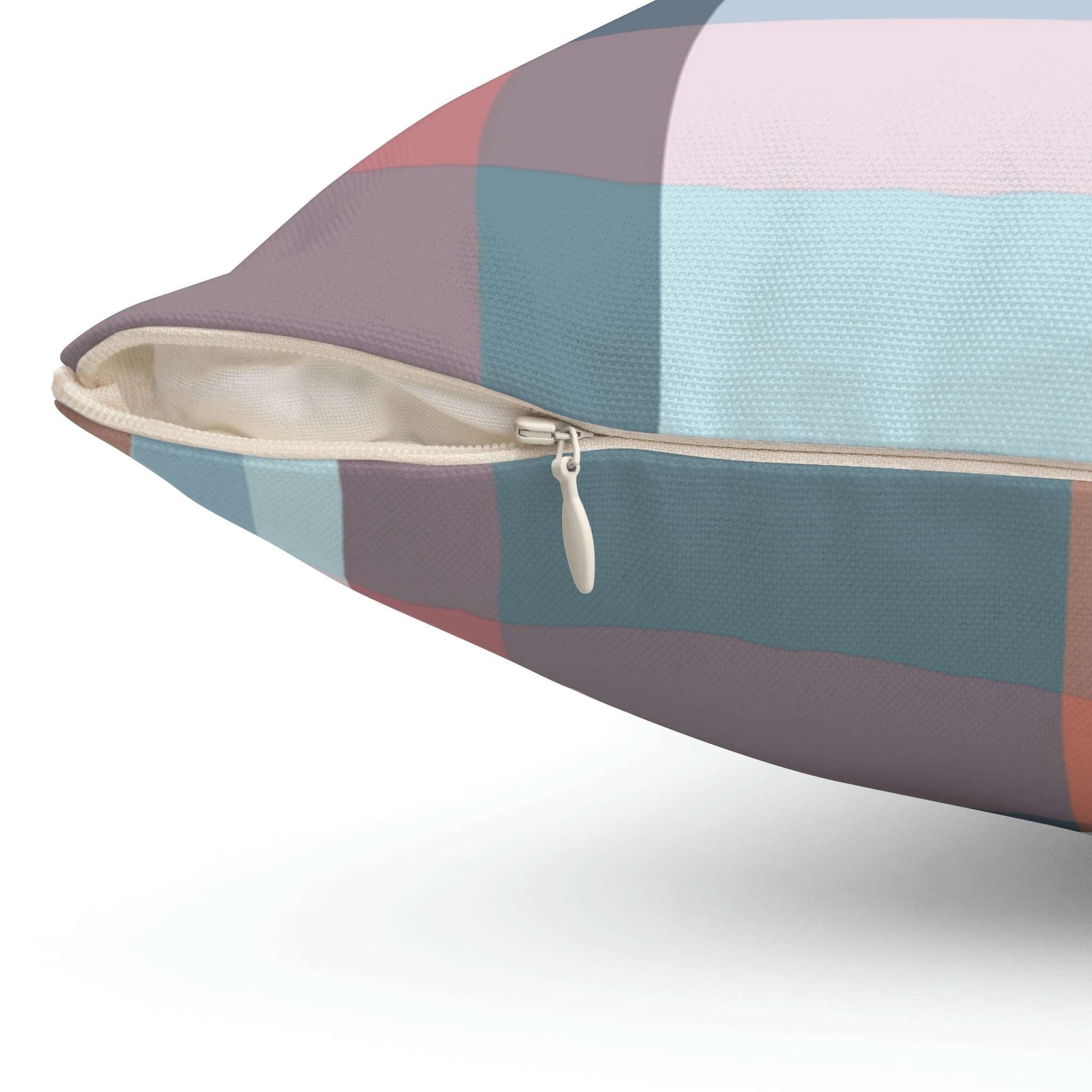Autumn Plaid Square Pillow Home Decor Pink Sweetheart