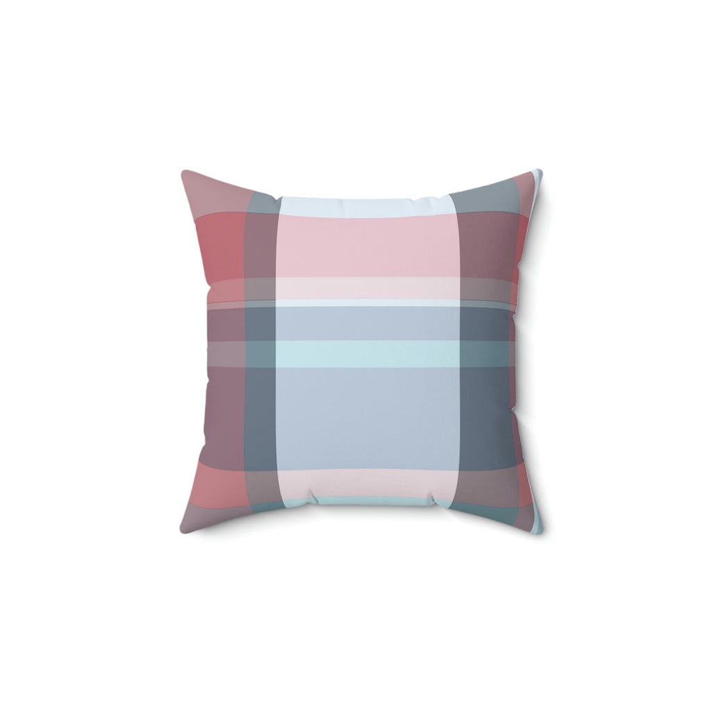 Autumn Plaid Square Pillow Home Decor Pink Sweetheart