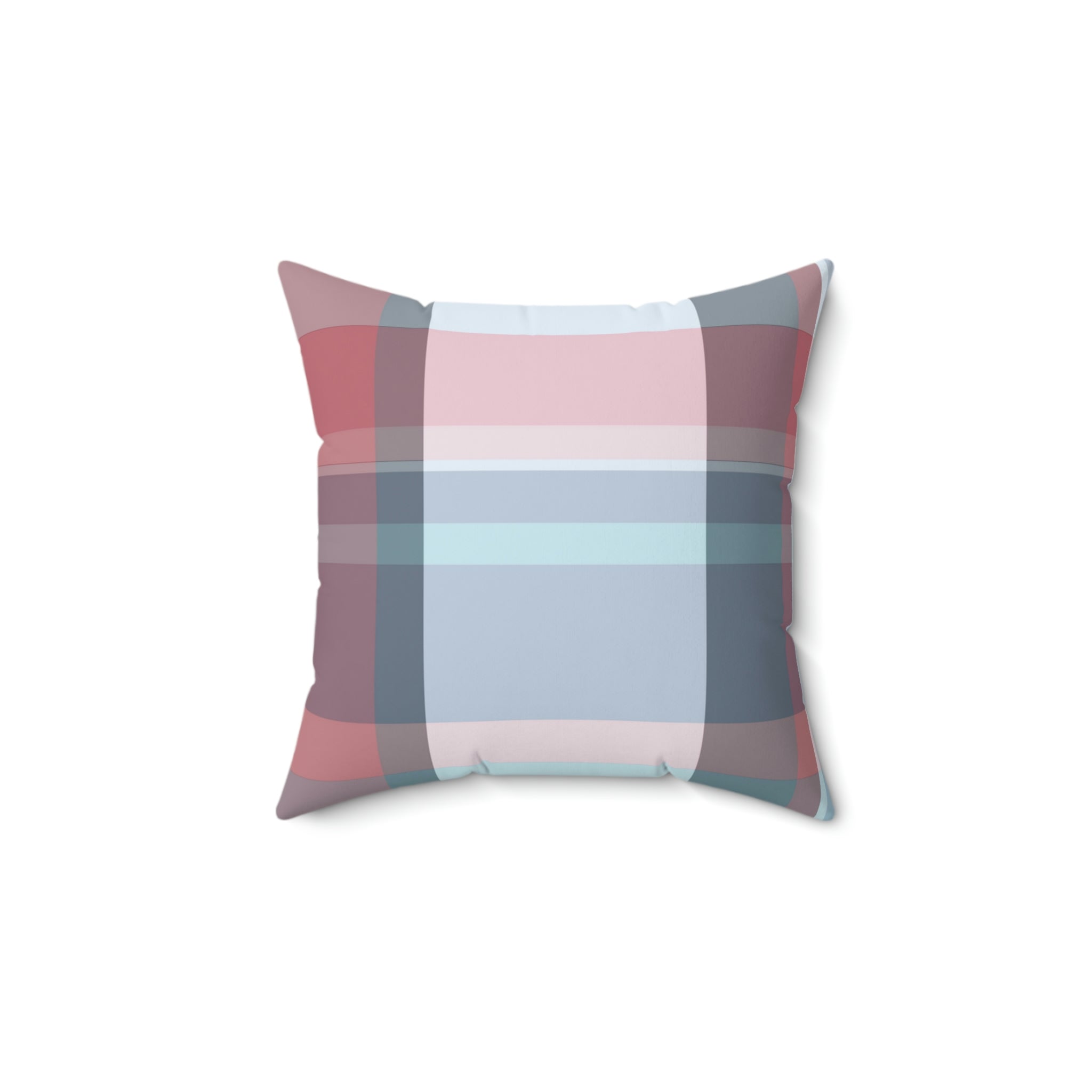 Autumn Plaid Square Pillow Home Decor Pink Sweetheart