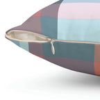 Autumn Plaid Square Pillow Home Decor Pink Sweetheart