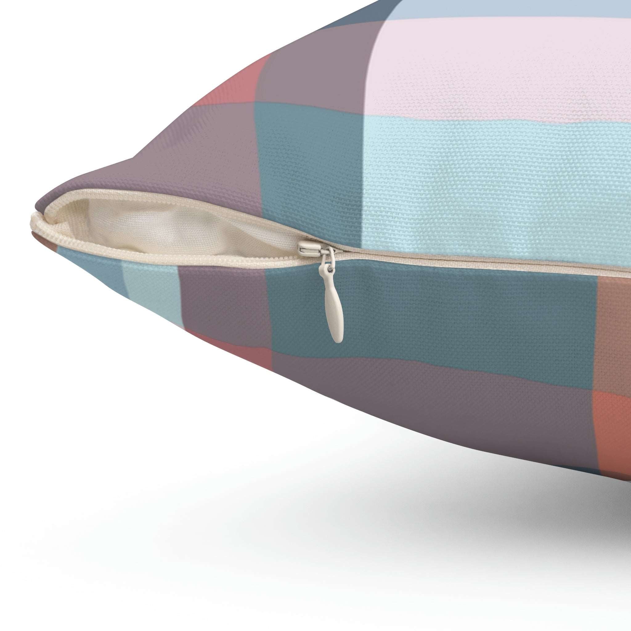 Autumn Plaid Square Pillow Home Decor Pink Sweetheart