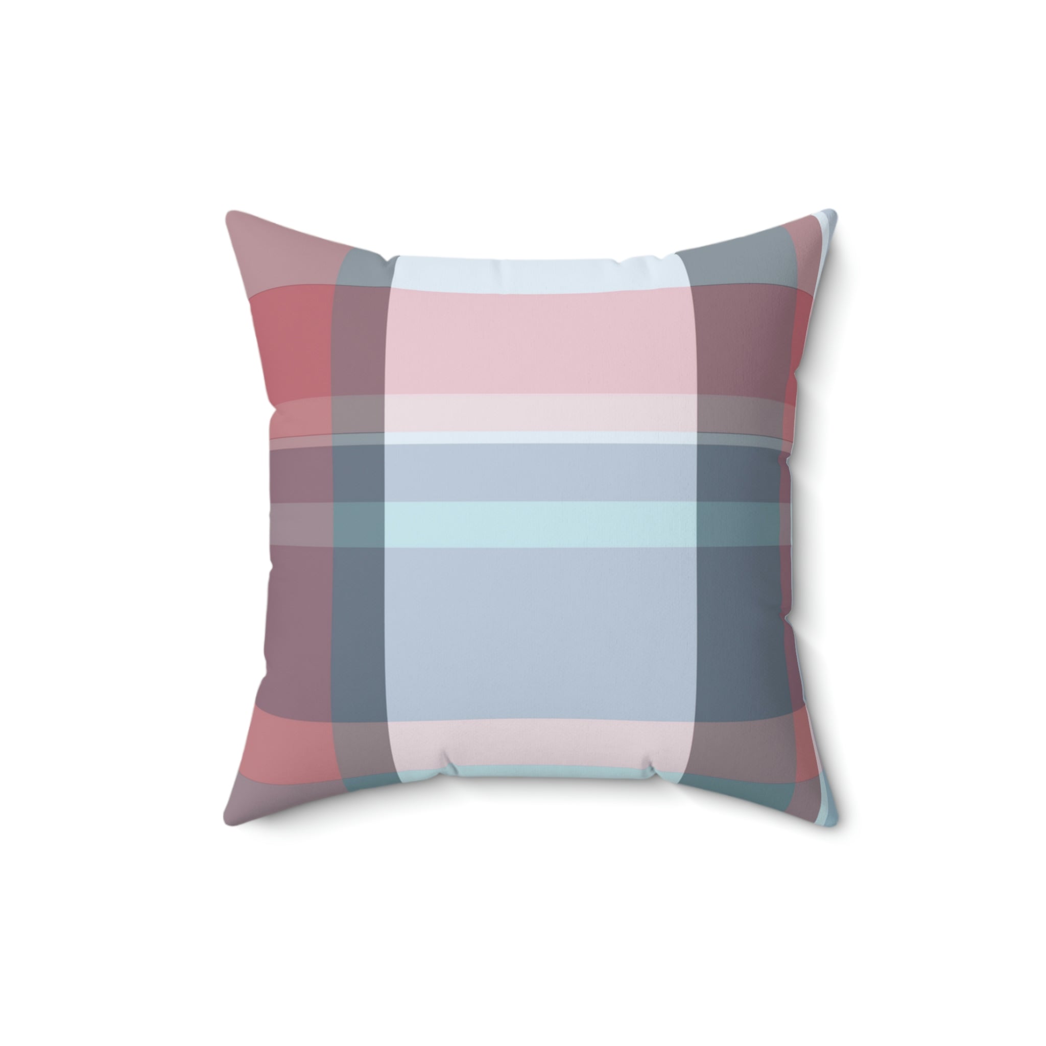 Autumn Plaid Square Pillow Home Decor Pink Sweetheart