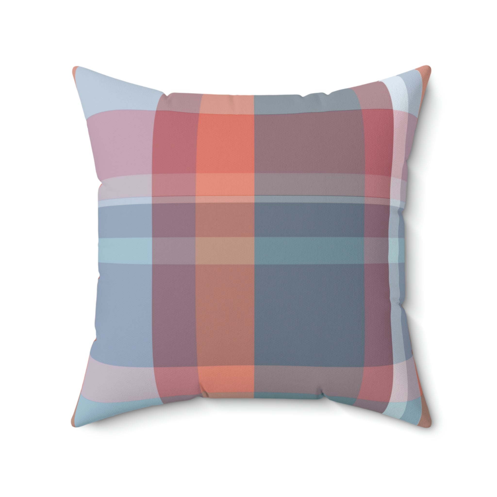 Autumn Plaid Square Pillow Home Decor Pink Sweetheart