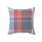 Autumn Plaid Square Pillow Home Decor Pink Sweetheart